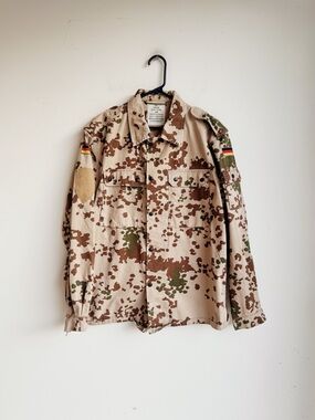 German Bundeswehr Tropentarn Desert Camo Field Jacket Shirt 2006 Military M/L